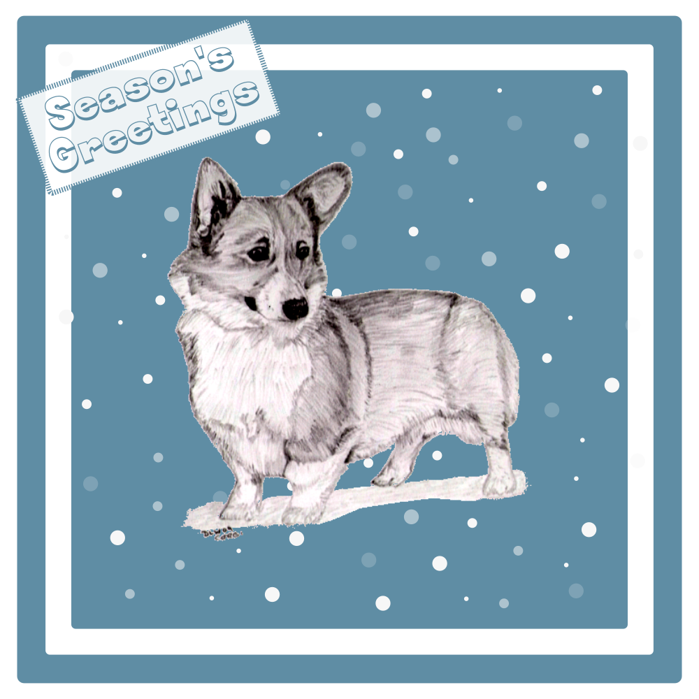 Pembroke Welsh Corgi Christmas Card Choice of 3 Card Designs Single or Multi Pack