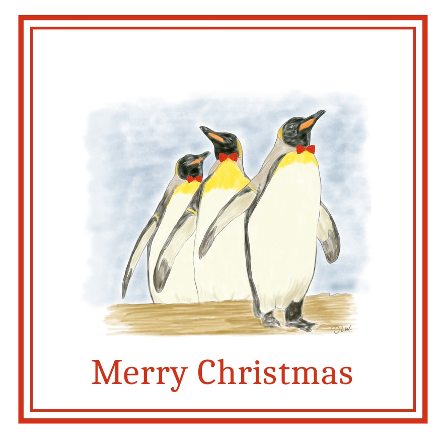 Penguins Christmas Cards Pack of 6