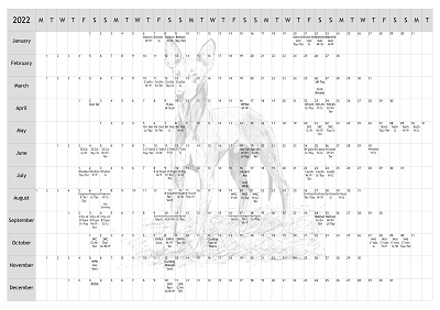 Pharaoh Hound Dog Show 2022 Year Planner A4