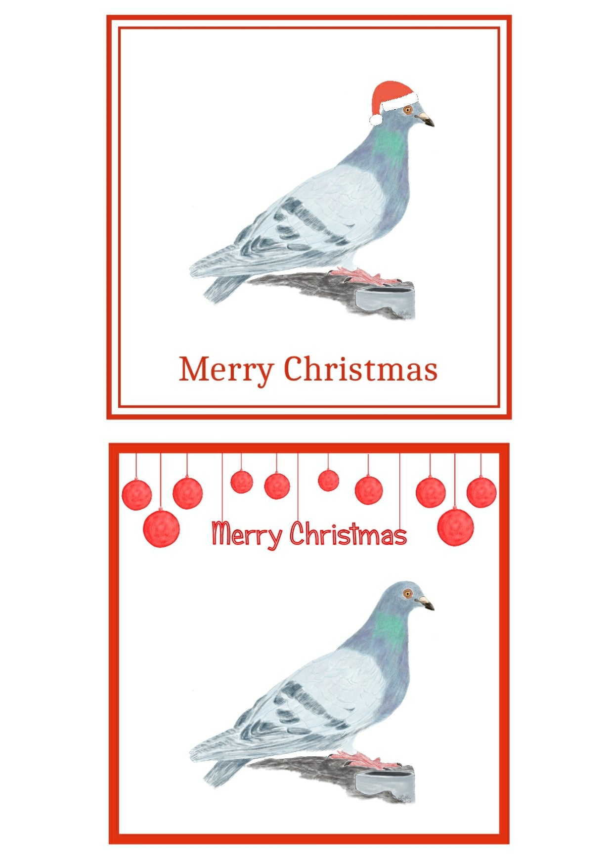 Pigeon Christmas Cards Pack of 6