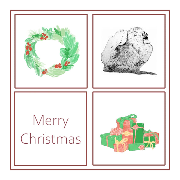 Pomeranian Christmas Card Choice of 3