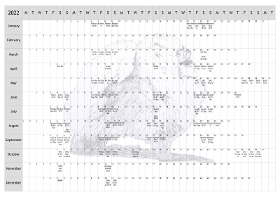 Pomeranian Dog Show 2022 Year Planner A4