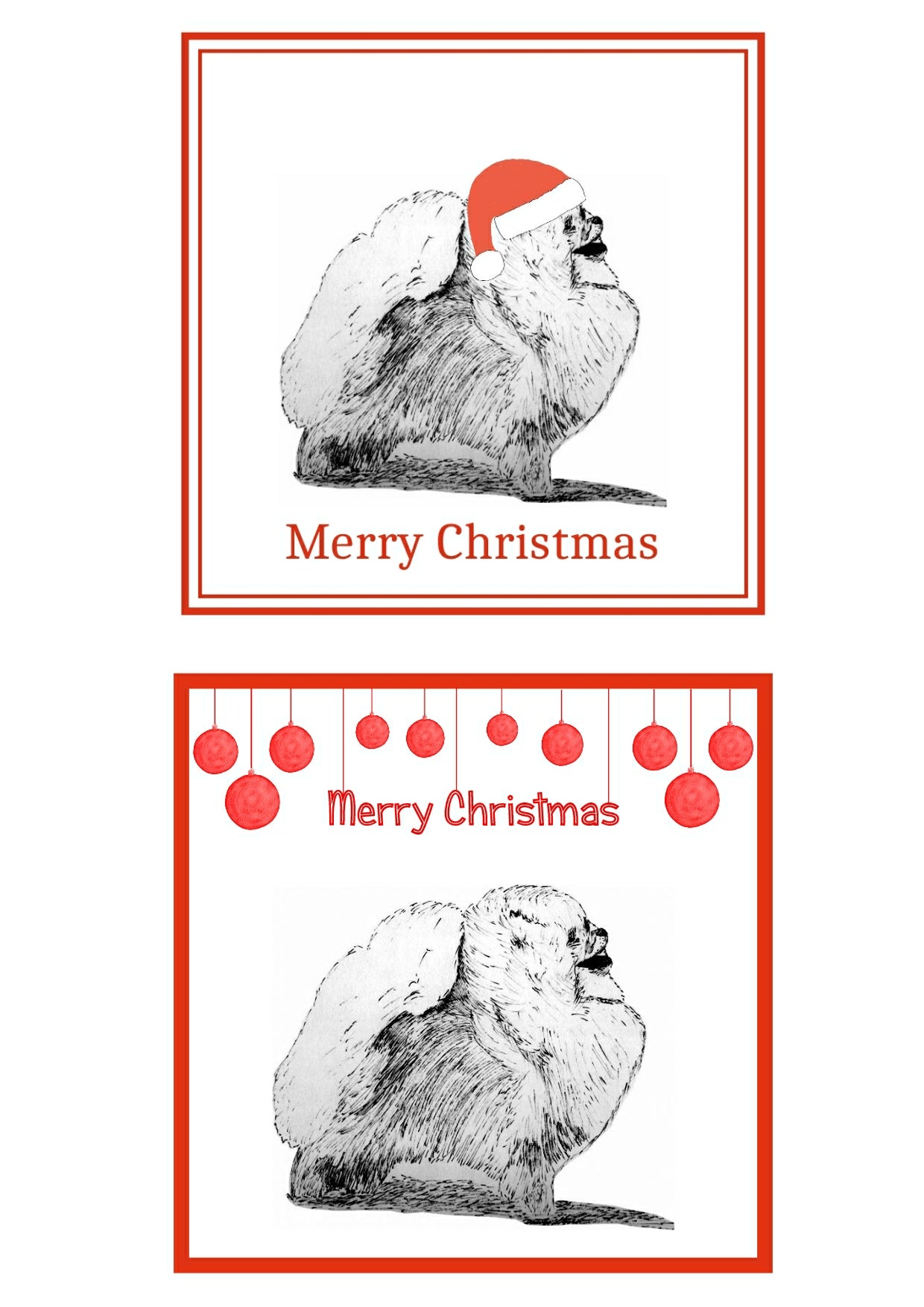 Pomeranian Christmas Cards Pack of 6