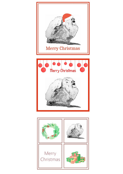 Pomeranian Christmas Card Choice of 3