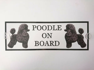 Poodle On Board Car Sign