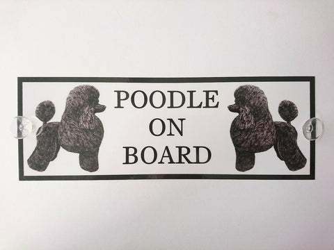 Poodle On Board Car Sign