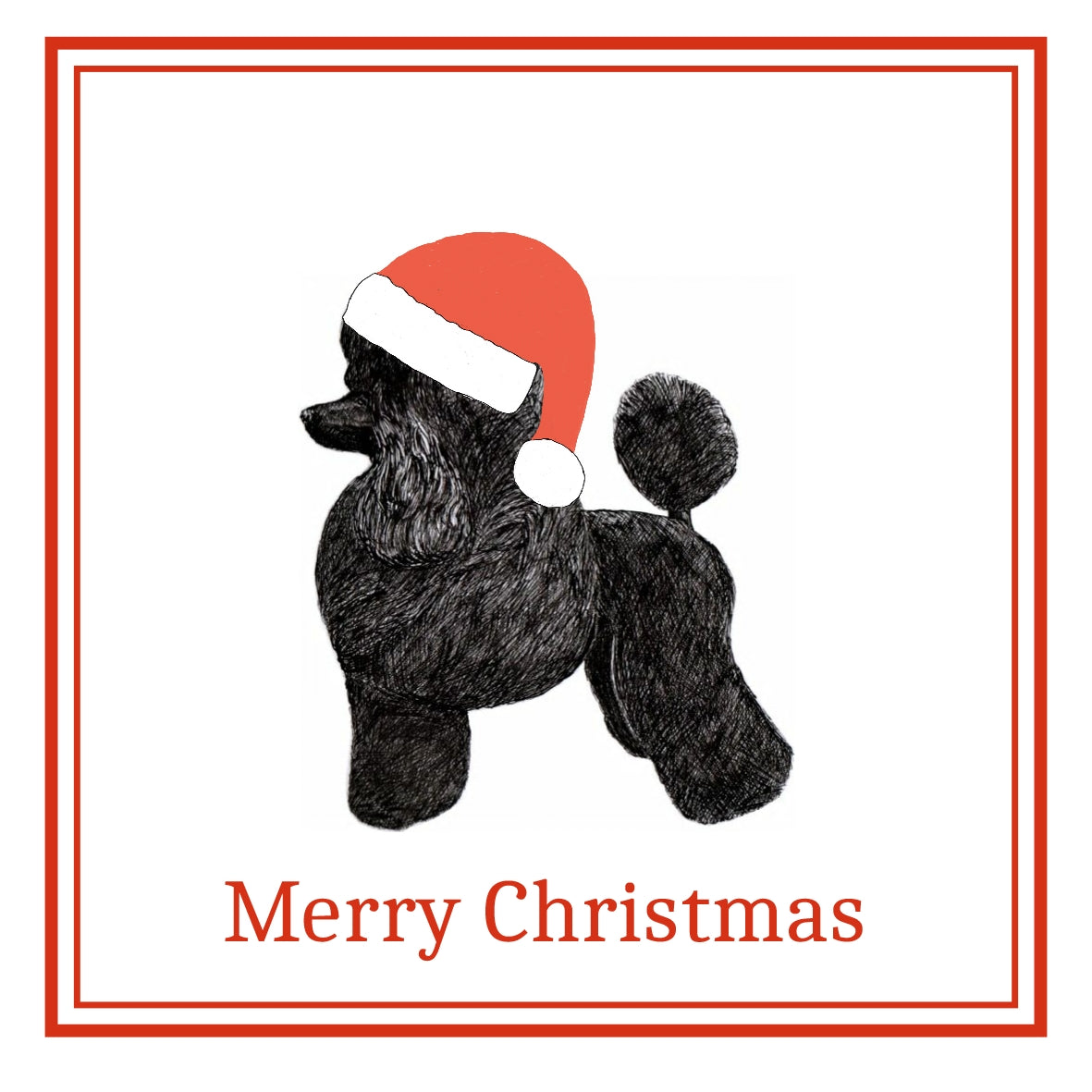 Poodle Christmas Card Choice of 3