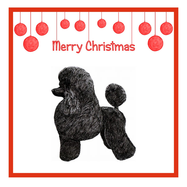 Poodle Christmas Cards Pack of 6