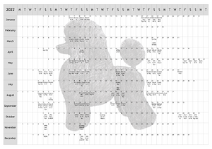 Poodle Dog Show 2022 Year Planner A4