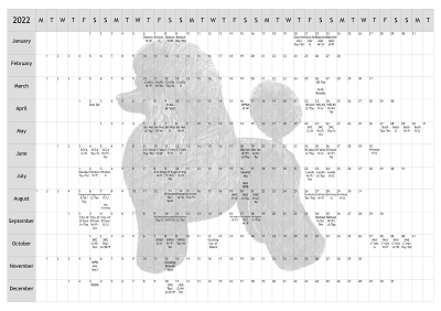 Poodle Dog Show 2022 Year Planner A4