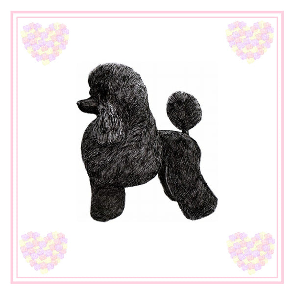 Poodle Greeting Card Choice of 6 Designs BIRTHDAY, THINKING OF YOU, BLANK