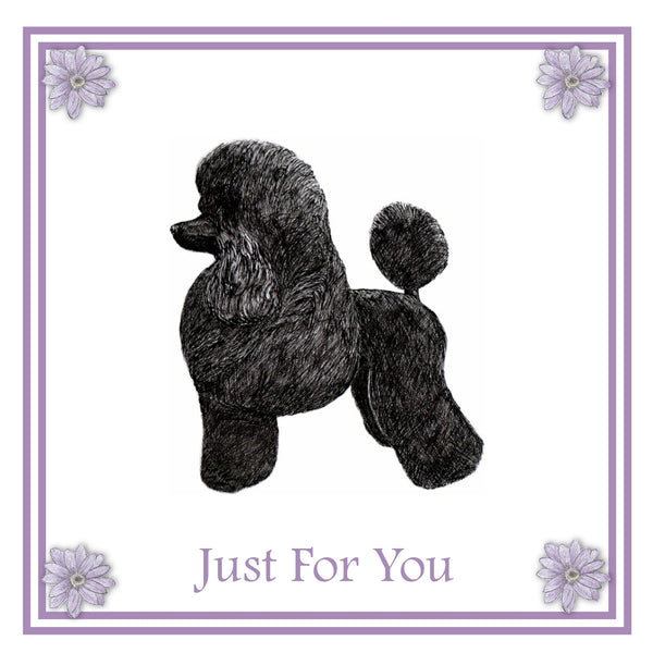 Poodle Greeting Card Choice of 6 Designs BIRTHDAY, THINKING OF YOU, BLANK