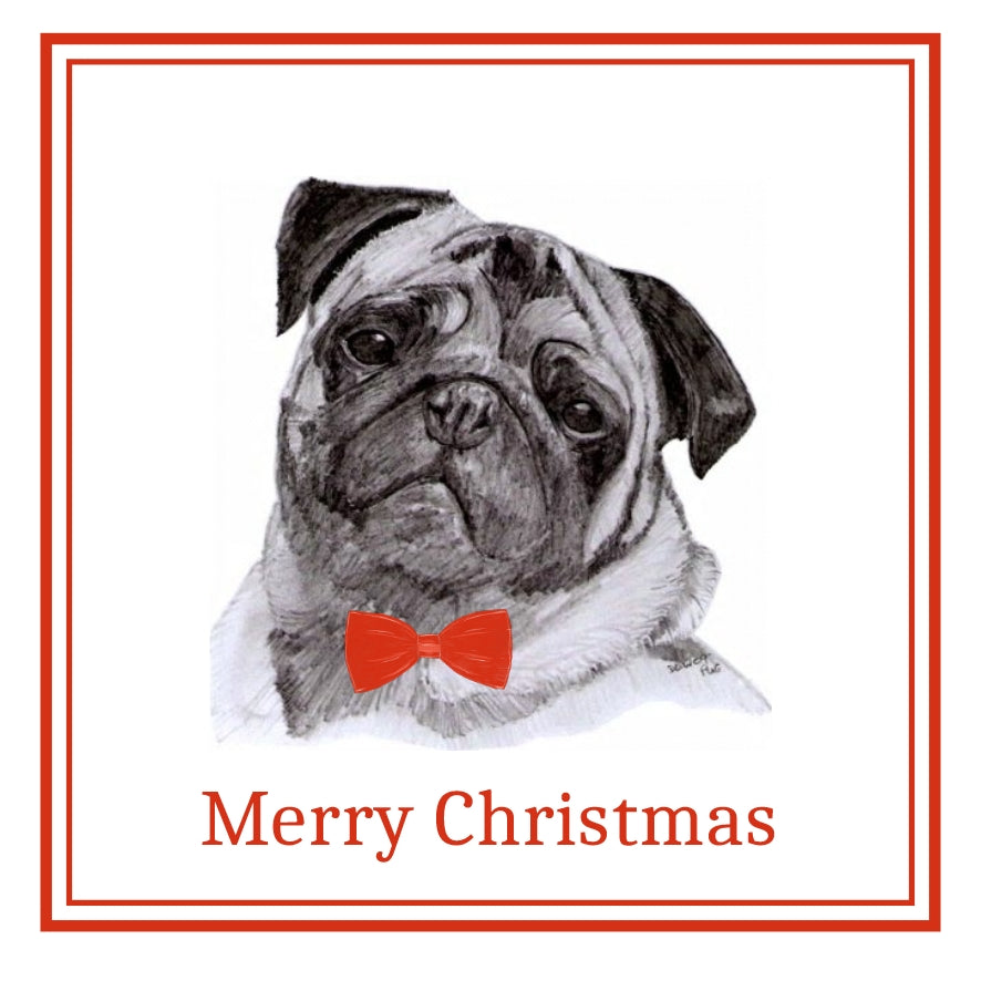 Pug Christmas Card Choice of 3