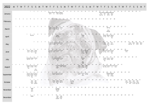 Pug Dog Show 2022 Year Planner A4