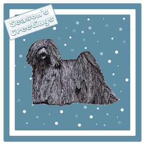 Hungarian Puli Christmas Card Choice of 3 Card Designs Single or Multi Pack