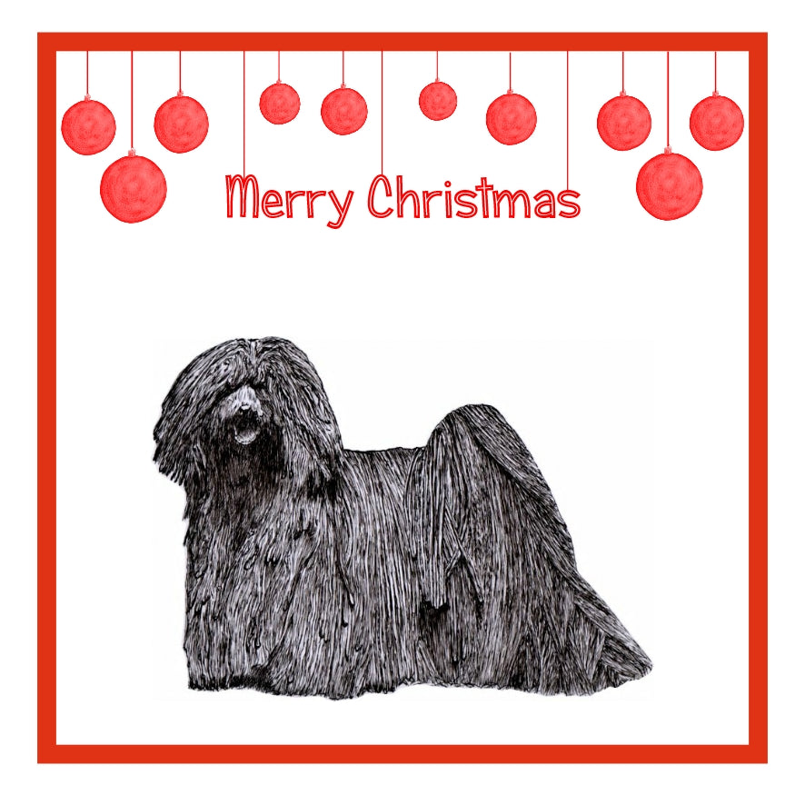 Hungarian Puli Christmas Cards Pack of 6