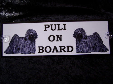 Hungarian Puli On Board Car Sign