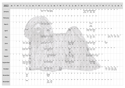 Hungarian Puli Dog Show 2022 Year Planner A4