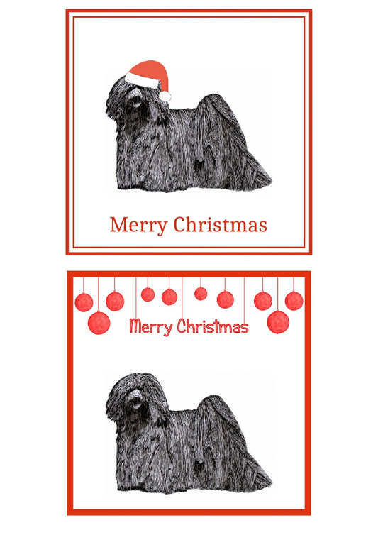 Hungarian Puli Christmas Cards Pack of 6