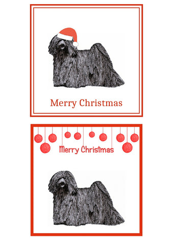 Hungarian Puli Christmas Cards Pack of 6
