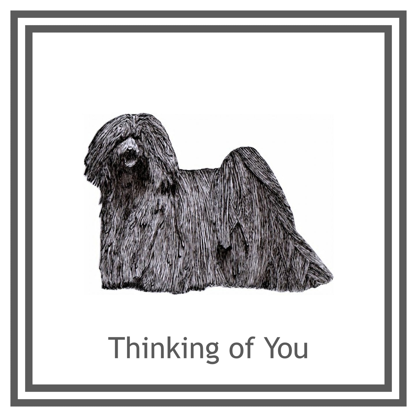 Hungarian Puli Greeting Card Choice of 6 Designs BIRTHDAY, THINKING OF YOU, BLANK