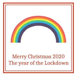Rainbow The year of the Lockdown Christmas Card Pack of 6 by Curiosity Crafts
