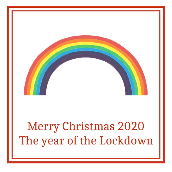Rainbow The year of the Lockdown Christmas Card Pack of 6 by Curiosity Crafts