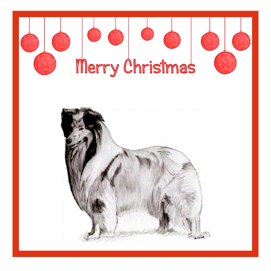 Rough Collie Christmas Card Choice of 3