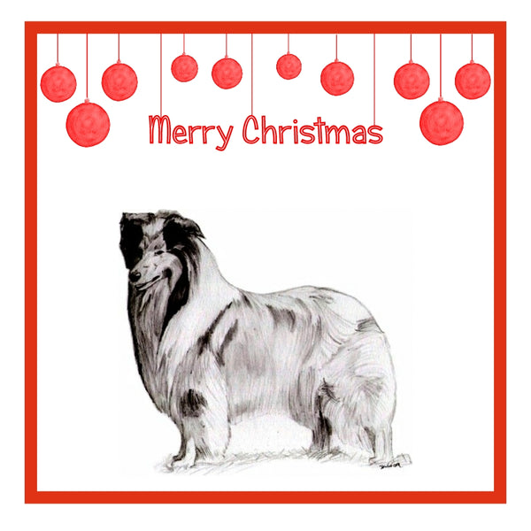 Rough Collie Christmas Card Choice of 3