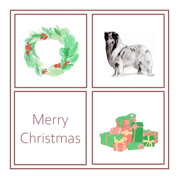 Rough Collie Christmas Card Choice of 3
