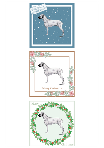 Rhodesian Ridgeback Christmas Card Choice of 3 Card Designs Single or Multi Pack