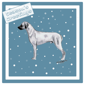 Rhodesian Ridgeback Christmas Card Choice of 3 Card Designs Single or Multi Pack