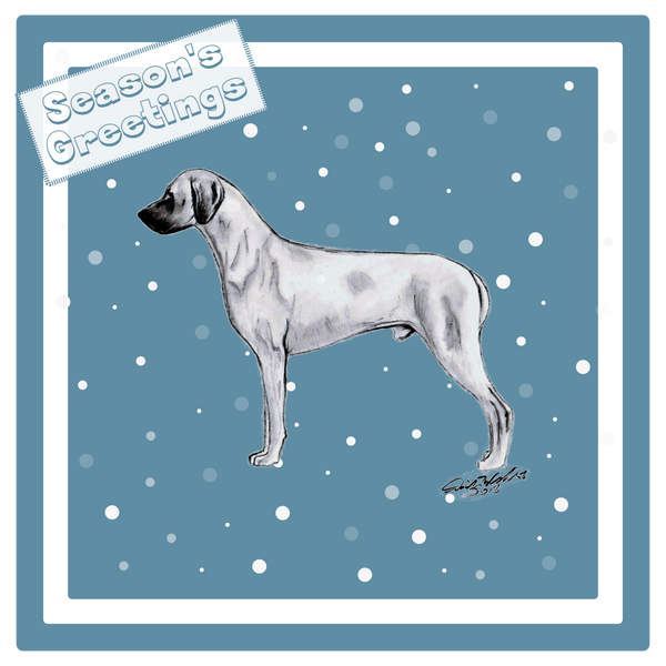 Rhodesian Ridgeback Christmas Card Choice of 3 Card Designs Single or Multi Pack