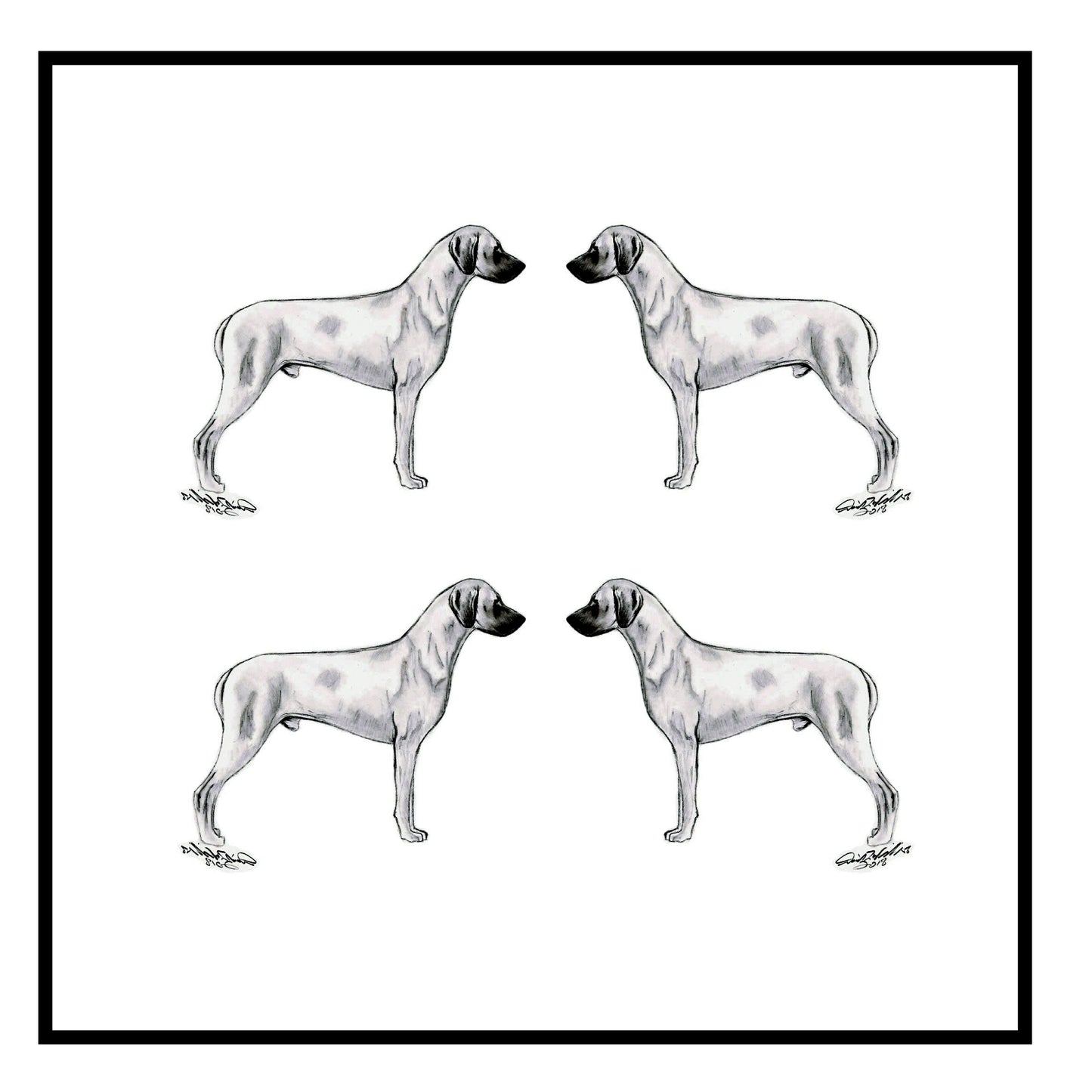 Rhodesian Ridgeback Greeting Card Choice of 6 Designs BIRTHDAY, THINKING OF YOU, BLANK