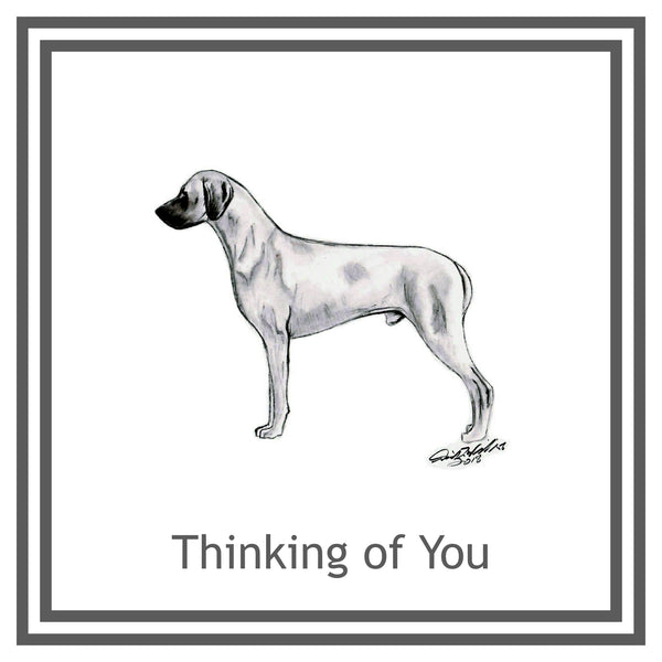 Rhodesian Ridgeback Greeting Card Choice of 6 Designs BIRTHDAY, THINKING OF YOU, BLANK