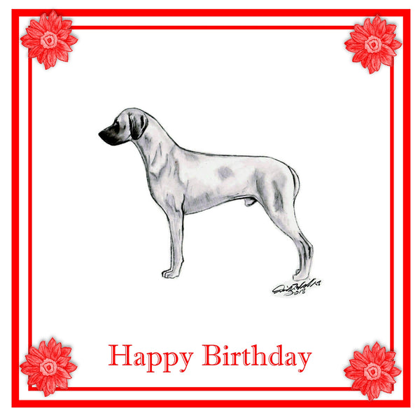 Rhodesian Ridgeback Greeting Card Choice of 6 Designs BIRTHDAY, THINKING OF YOU, BLANK