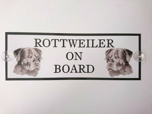 Rottweiler On Board Car Sign