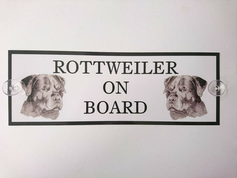 Rottweiler On Board Car Sign