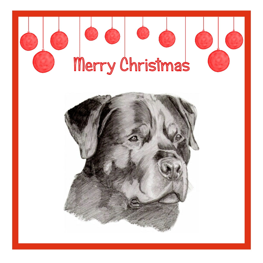 Rottweiler Christmas Cards Pack of 6