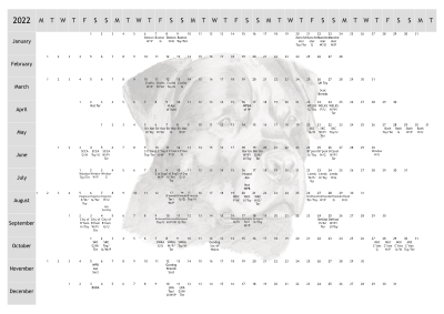 Rottweiler Dog Show 2022 Year Planner A4