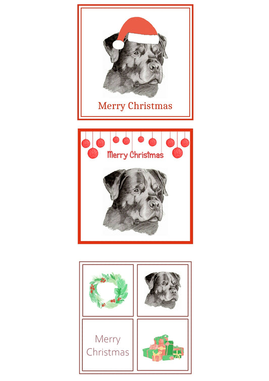 Rottweiler Christmas Card Choice of 3