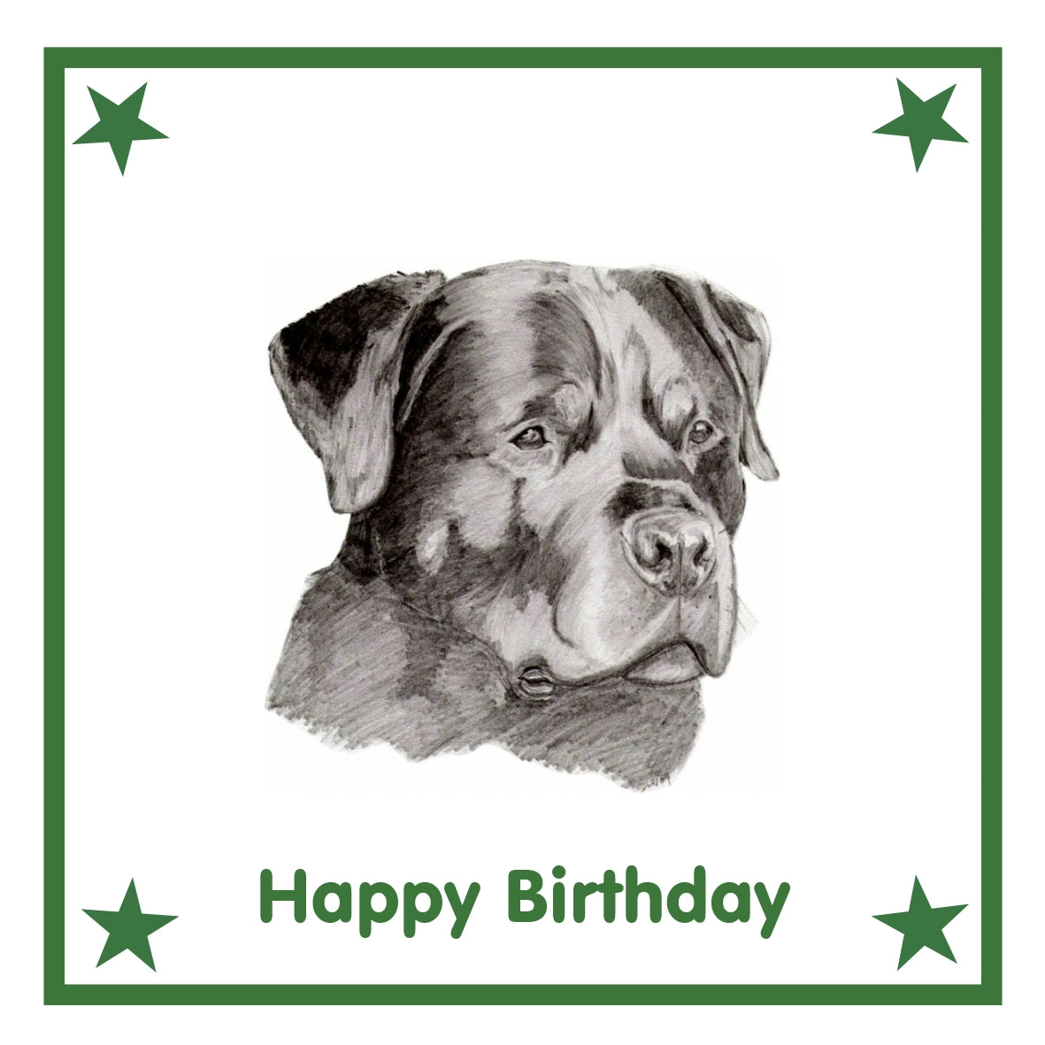 Rottweiler Greeting Card Choice of 6 Designs BIRTHDAY, THINKING OF YOU, BLANK