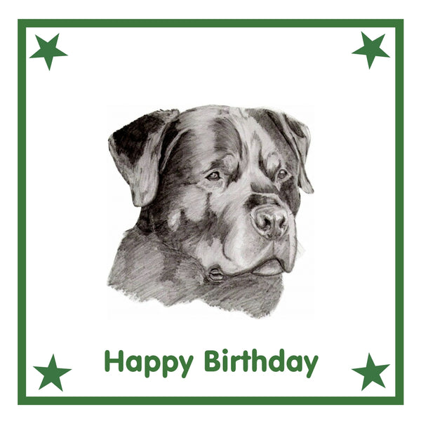 Rottweiler Greeting Card Choice of 6 Designs BIRTHDAY, THINKING OF YOU, BLANK