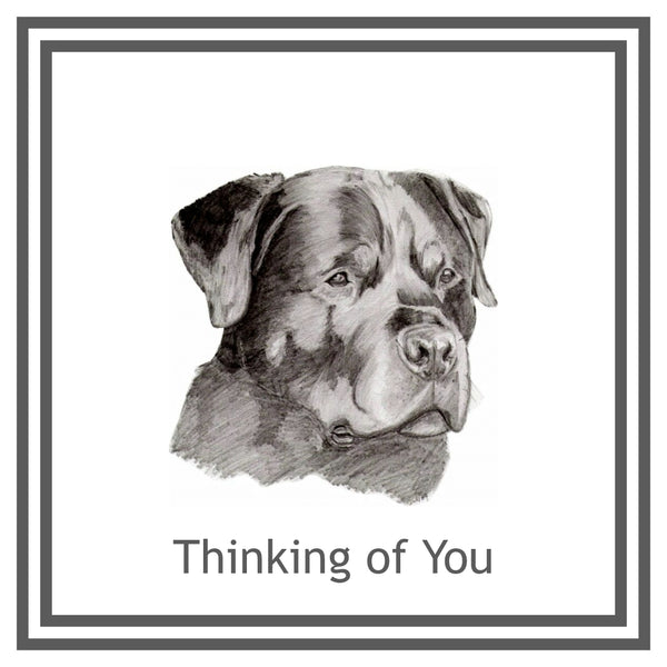 Rottweiler Greeting Card Choice of 6 Designs BIRTHDAY, THINKING OF YOU, BLANK