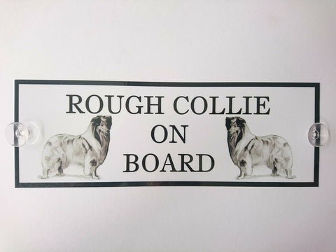 Rough Collie On Board Car Sign