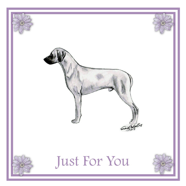 Rhodesian Ridgeback Greeting Card Choice of 6 Designs BIRTHDAY, THINKING OF YOU, BLANK