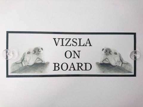 Hungarian Vizsla On Board Car Sign