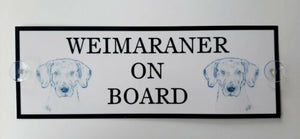 Weimaraner On Board Car Sign