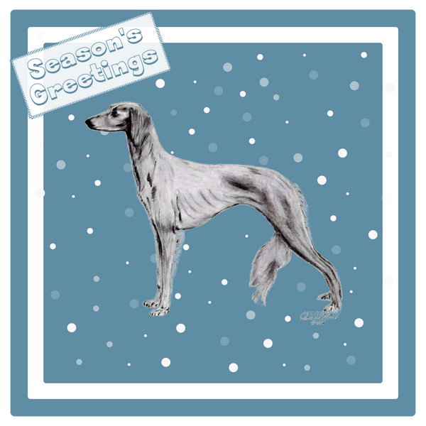 Saluki Christmas Card Choice of 3 Card Designs Single or Multi Pack