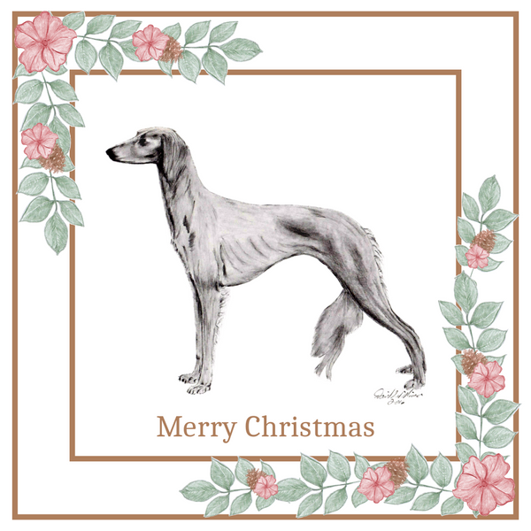 Saluki Christmas Card Choice of 3 Card Designs Single or Multi Pack